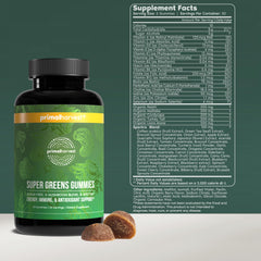 Primal Harvest gummies close-up showing chewy texture and natural flavors.