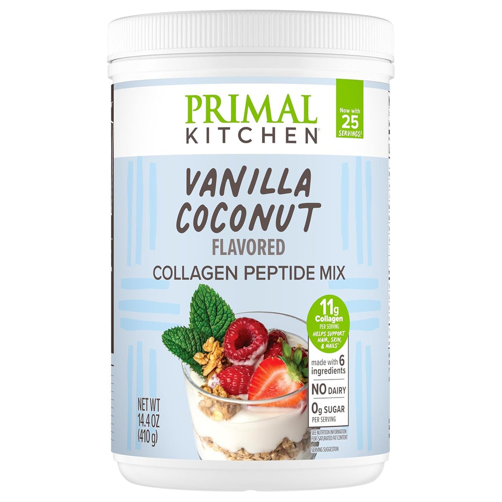 Primal Kitchen collagen powder chocolate coconut for rich smoothies