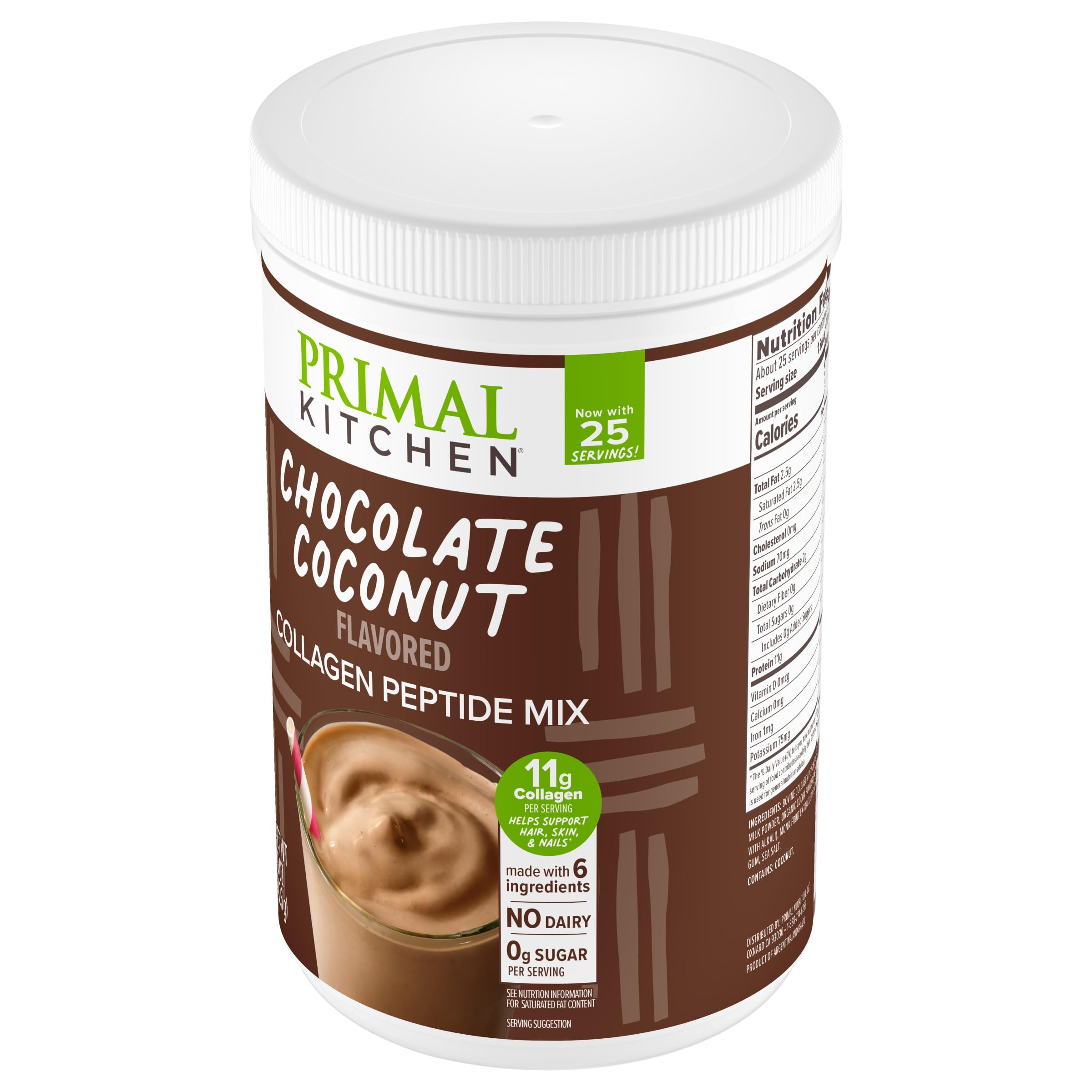 Clear label shows ingredients and protein content.
