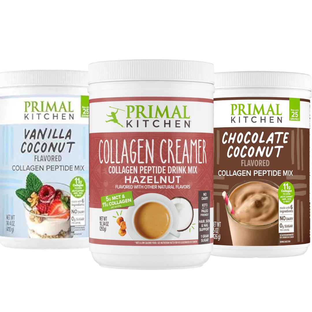 Primal Kitchen collagen powder vanilla coconut for smooth morning coffee