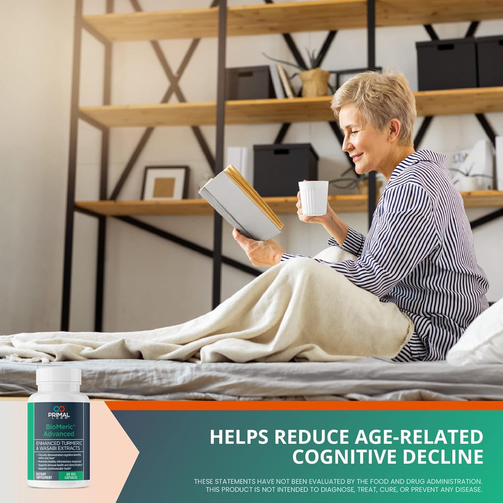Longvida turmeric technology in BioMeric Advanced promotes absorption.