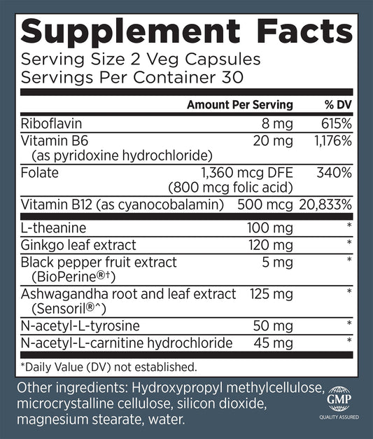 CogniForce capsules close-up highlighting memory support and mental clarity.