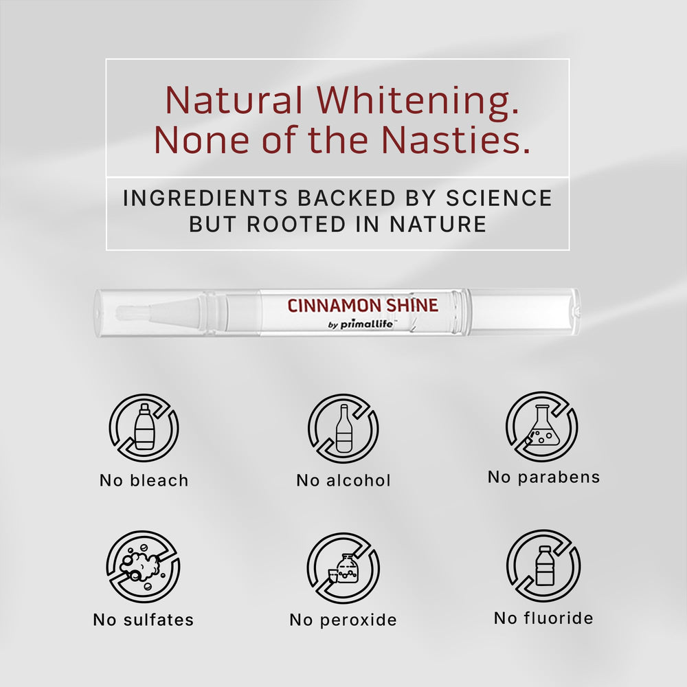 Primal Life Organics Real White Teeth Pen enamel-friendly whitening benefits.
