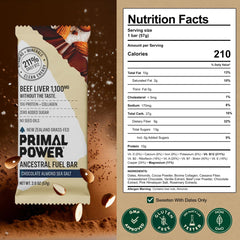 Primal Power beef liver bar closeup melting, convenient clean fuel for active days