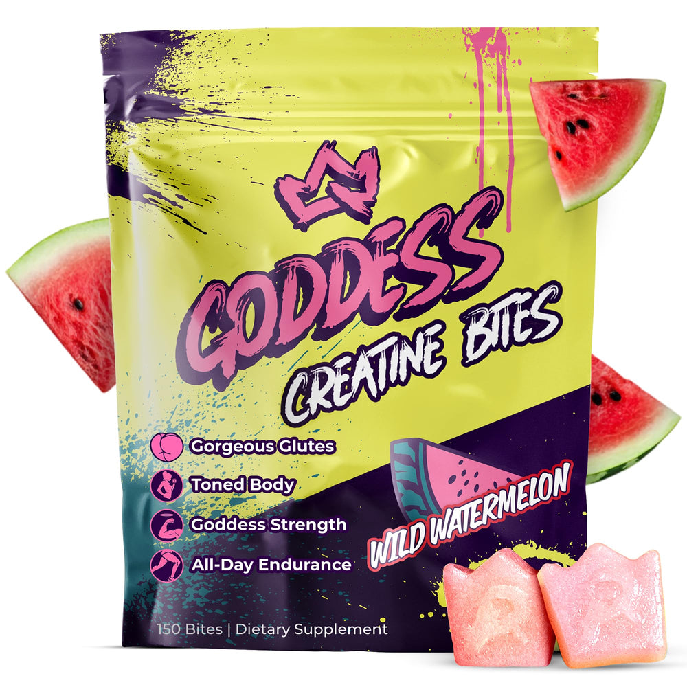 Primal Queen Goddess Creatine Gummies bottle for workouts.