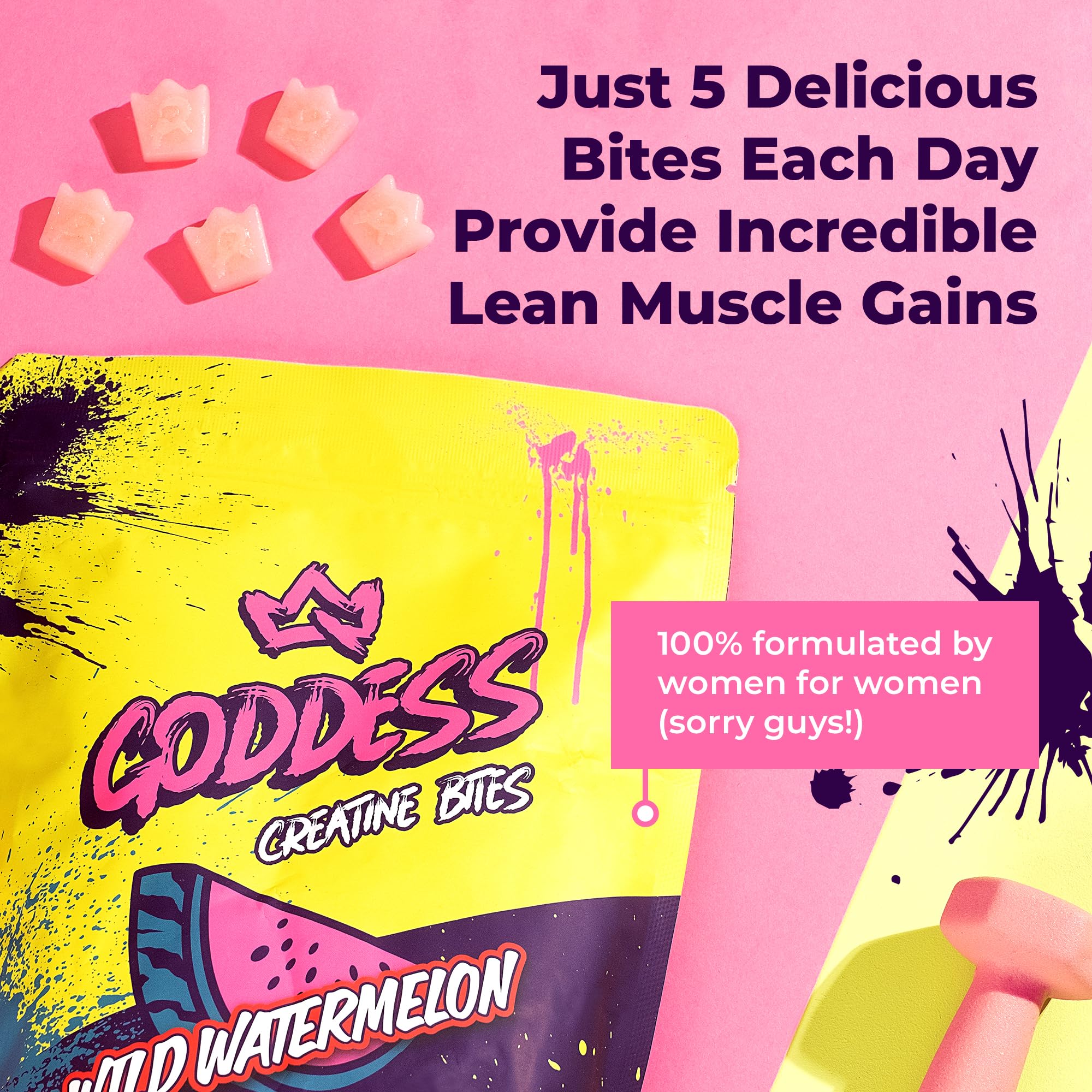 Goddess Creatine Gummies serving with a single 5-gram dose.