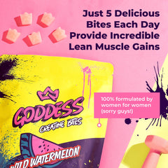Goddess Creatine Gummies serving with a single 5-gram dose.