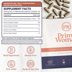 Primal Woman beef liver nutrients close-up highlighting vitamins and minerals.