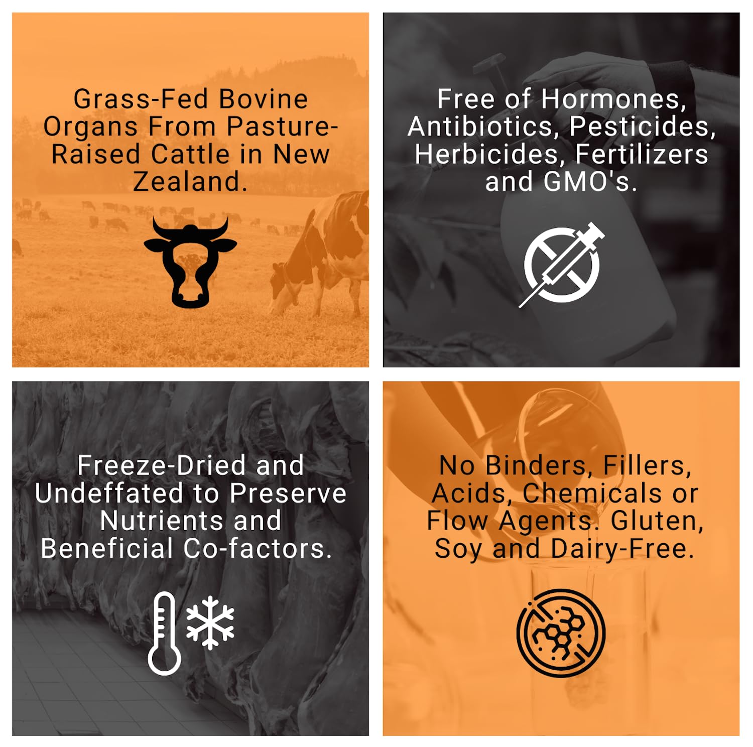 PRIMALRX Bovine Organ Powder capsules denote convenient daily nutrition.