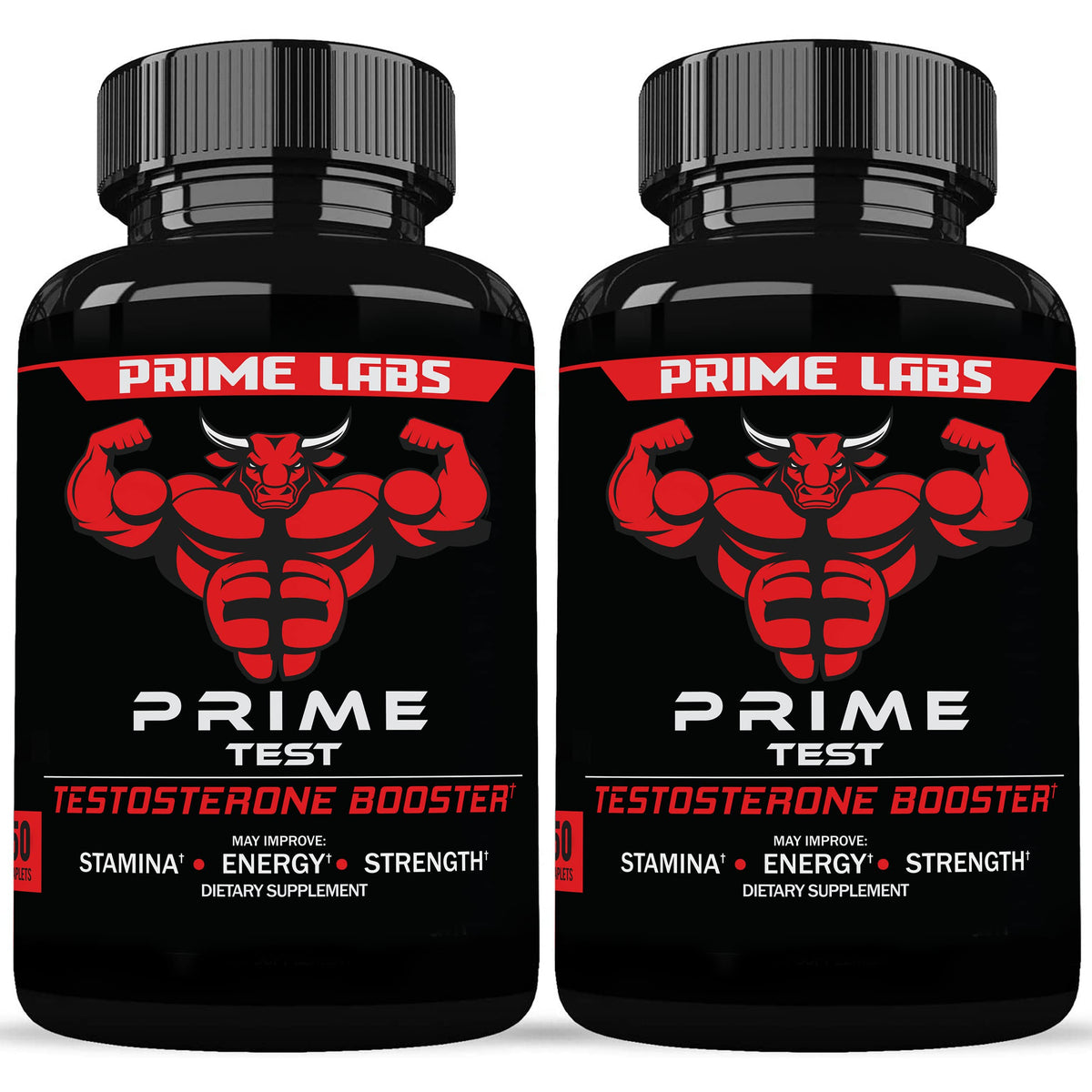 Prime Labs Prime Test bottle front showing branding for energy support.