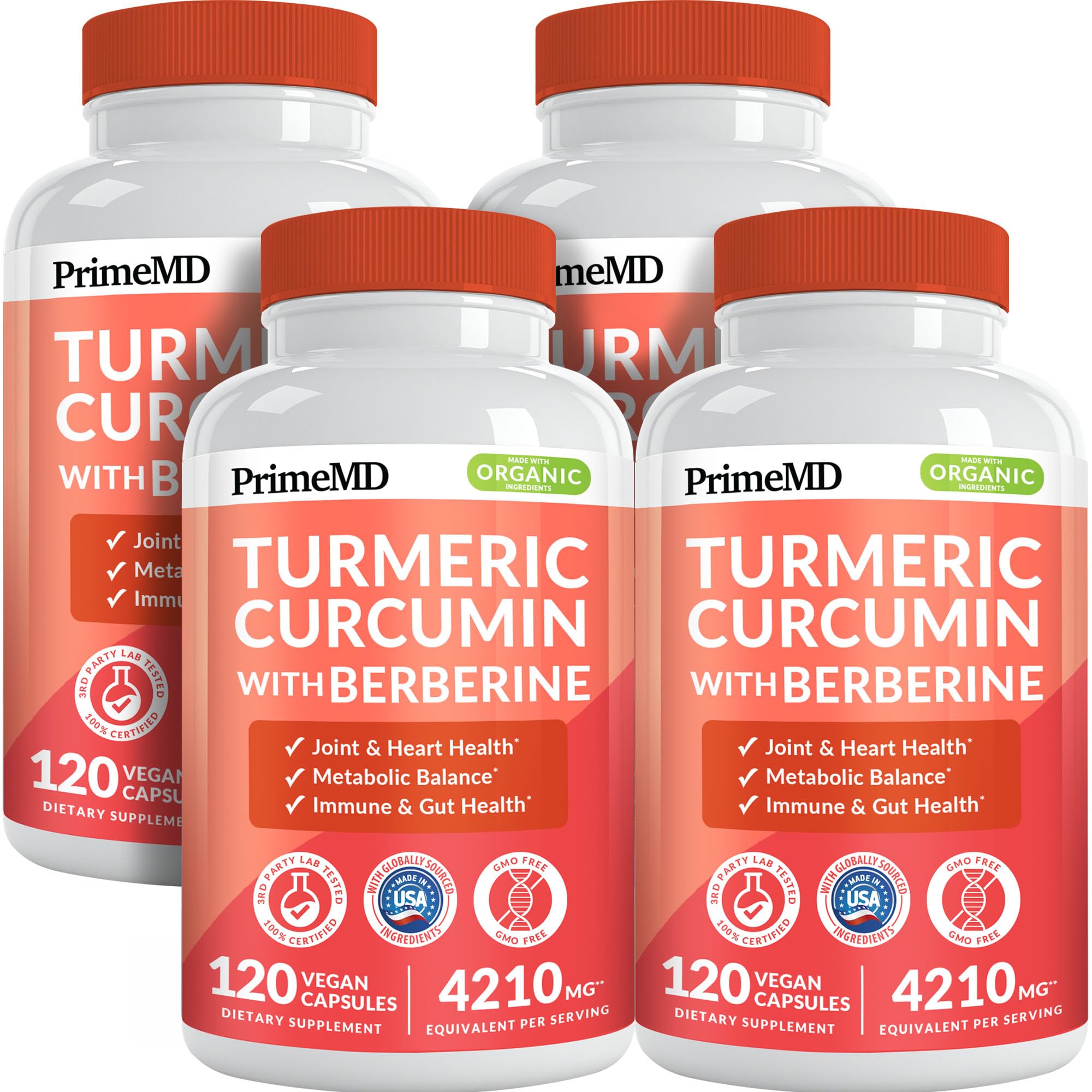 PrimeMD 5-in-1 turmeric curcumin bottle ready for daily wellness routine