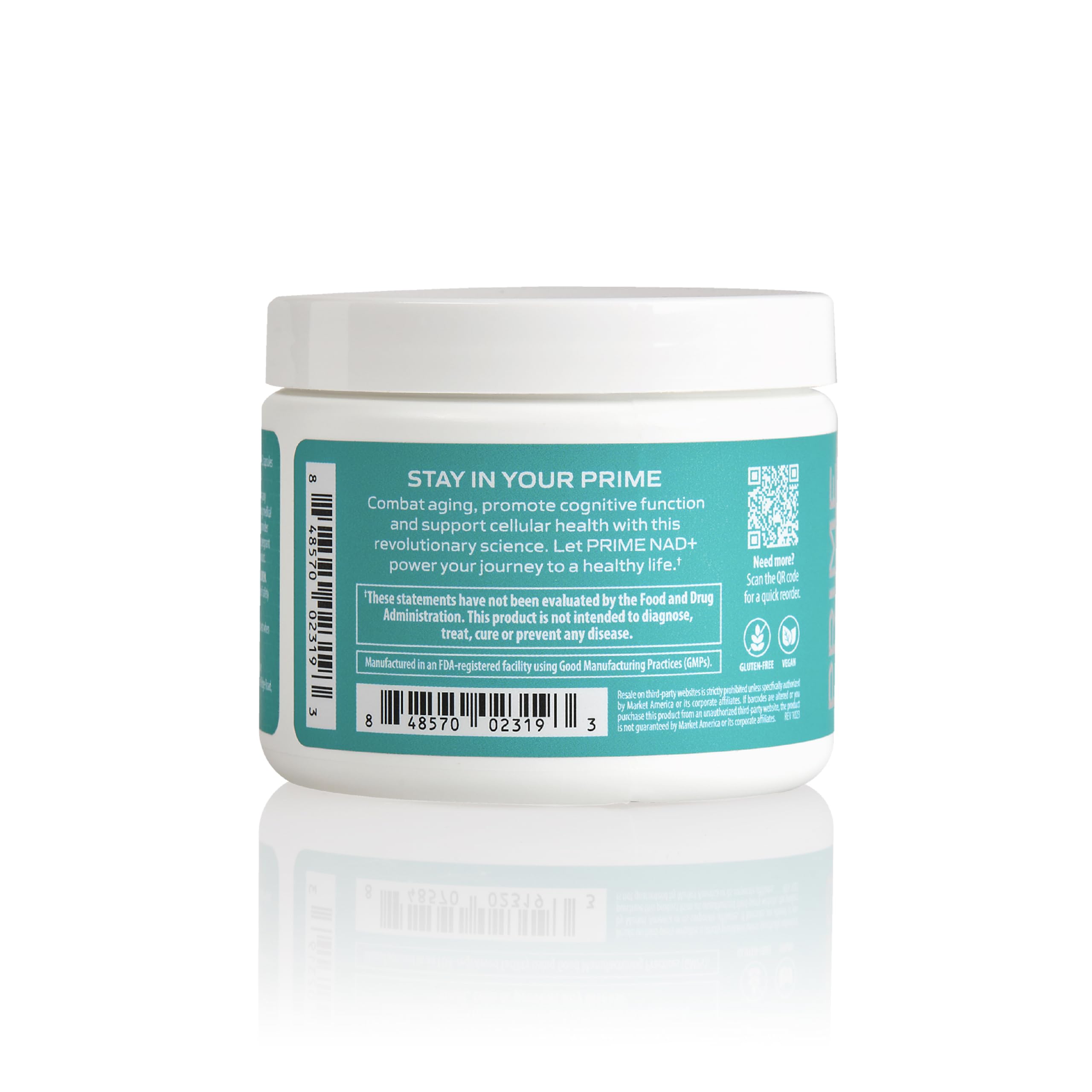 PRIME NAD+ GMP facility icon signaling quality production standards.