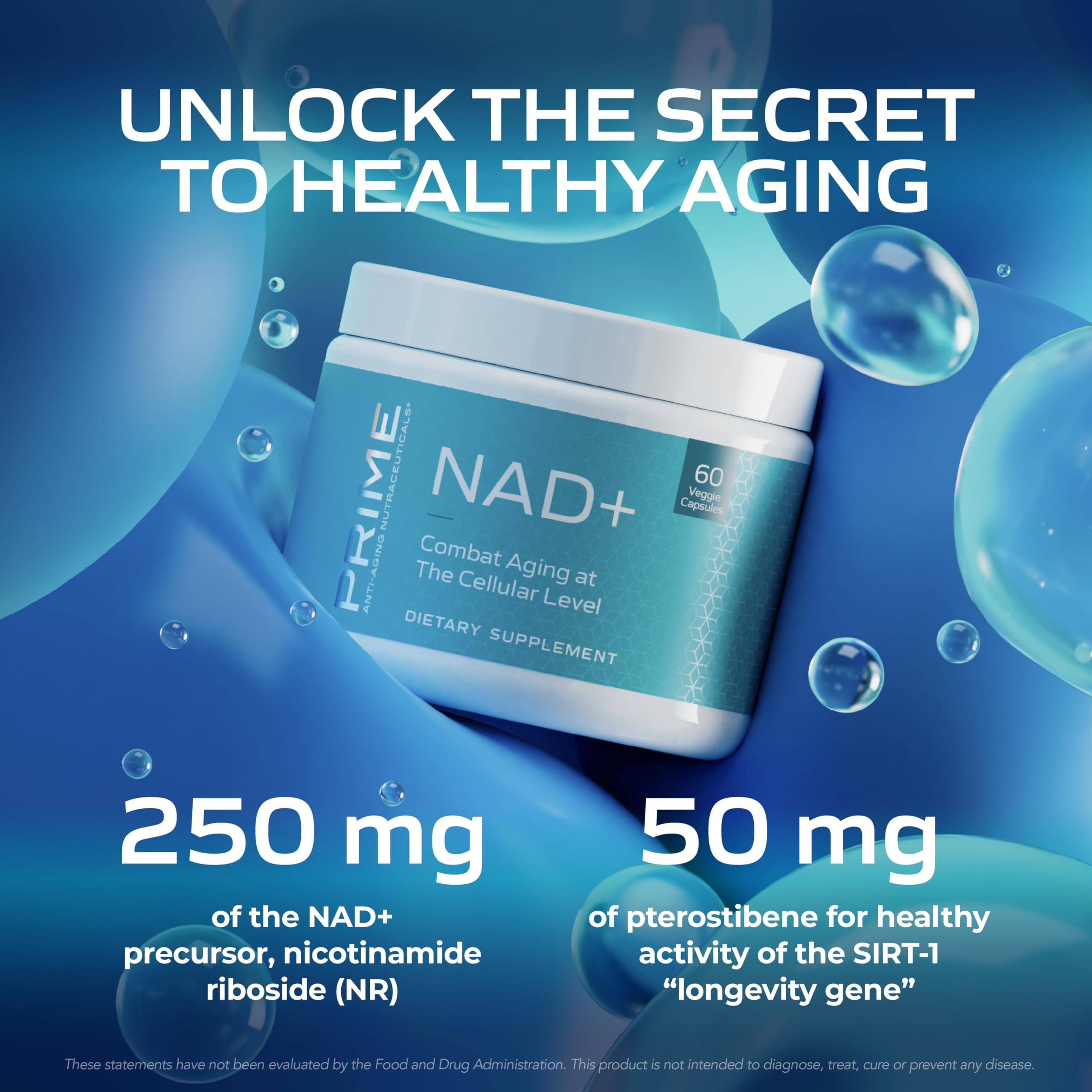 PRIME NAD+ capsules close-up highlighting vegan, clean daily use.
