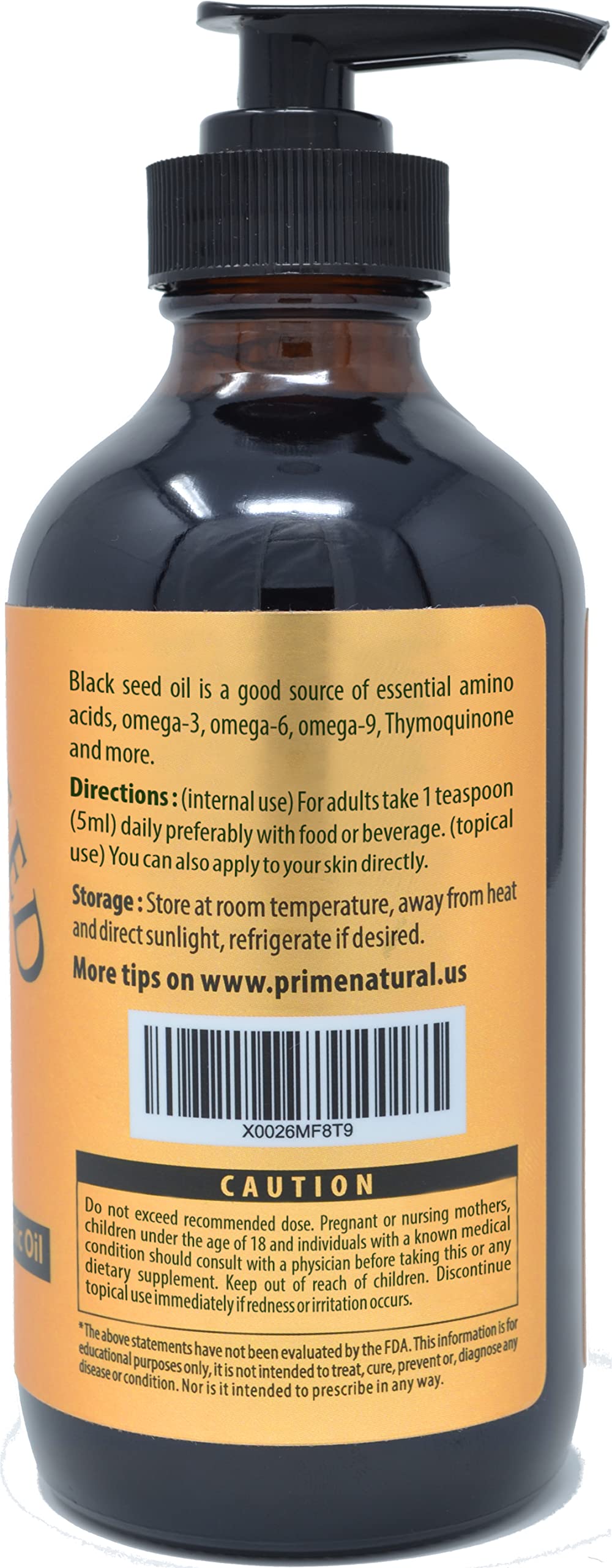 Closeup of PRIME NATURAL bottle pour, ideal for meals or skin care.