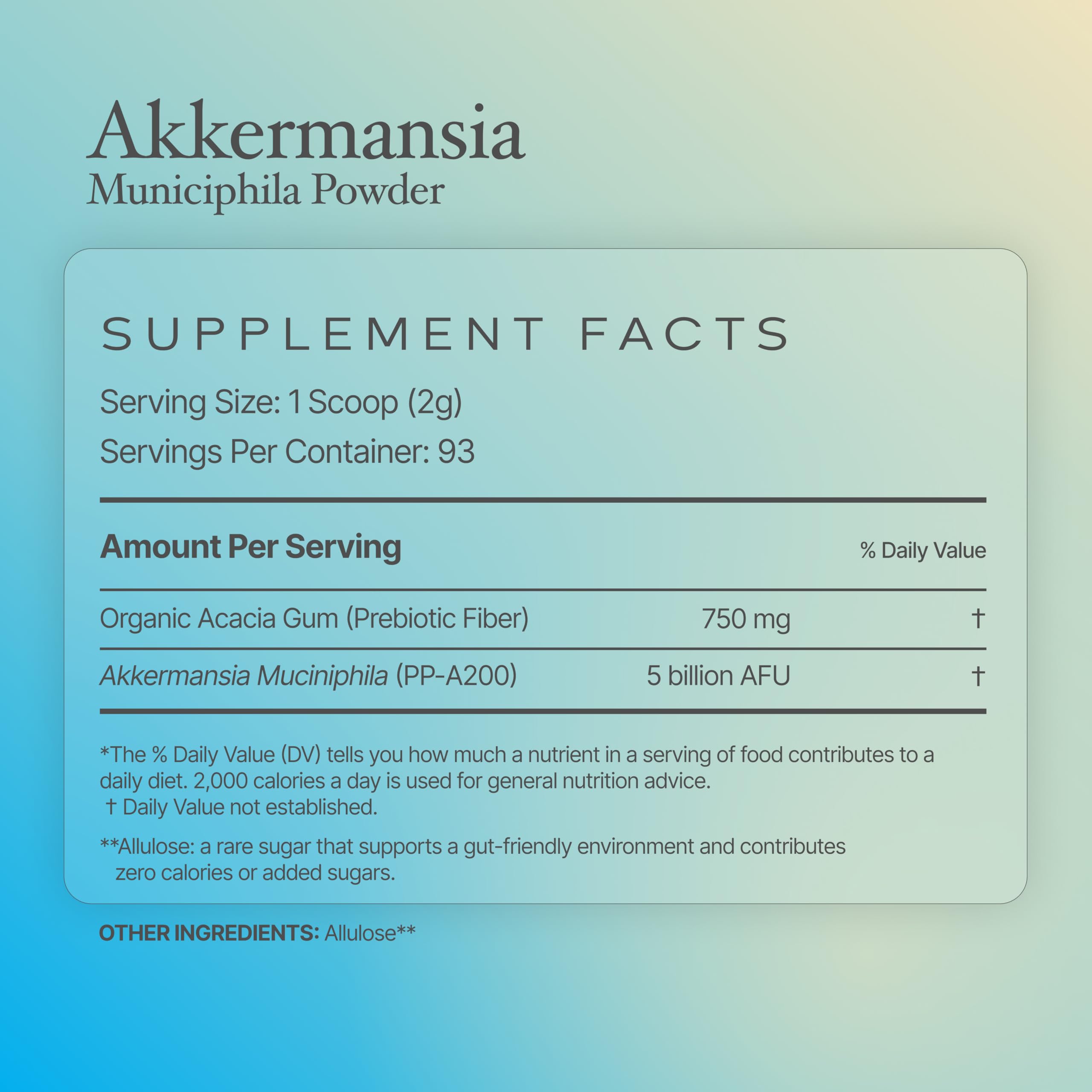 Prime Powders Akkermansia powder packaging on display.