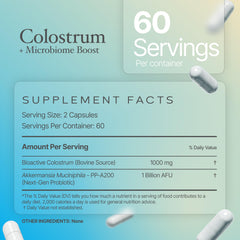 Prime Powders colostrum-probiotic blend capsules arranged for everyday wellness routines.