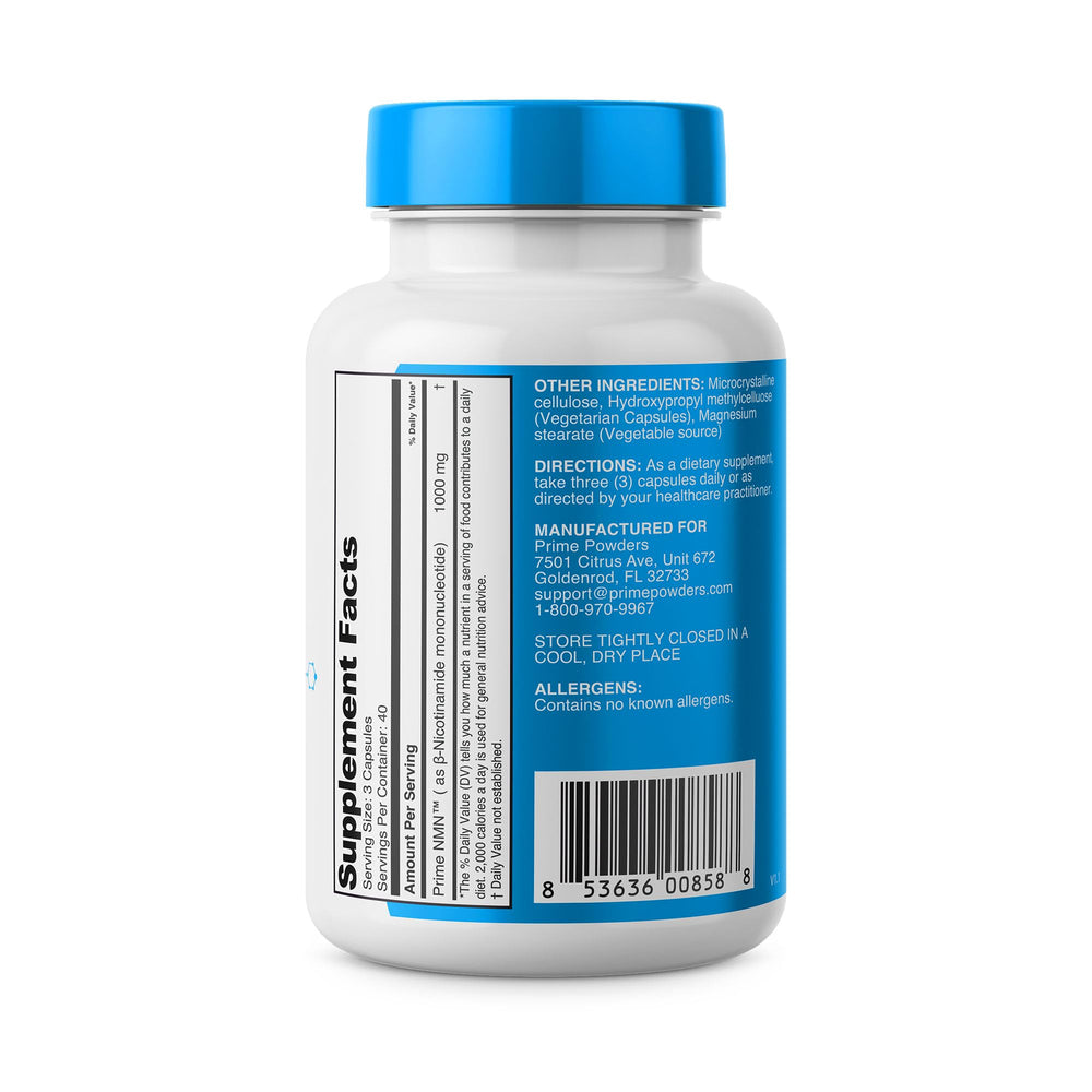Prime Powders NMN third-party testing seal verifying identity and potency