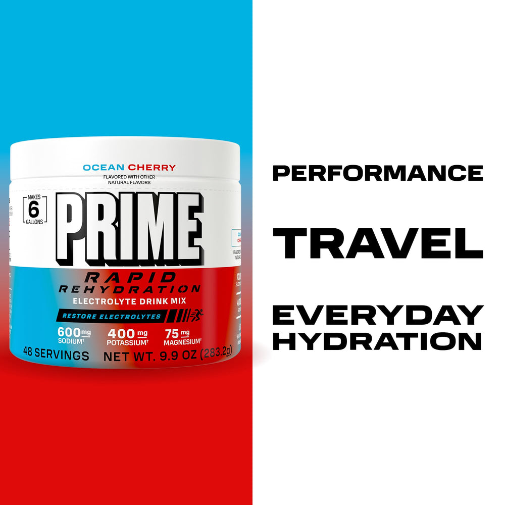 Prime Rapid Rehydration powder in gym bag ready to go