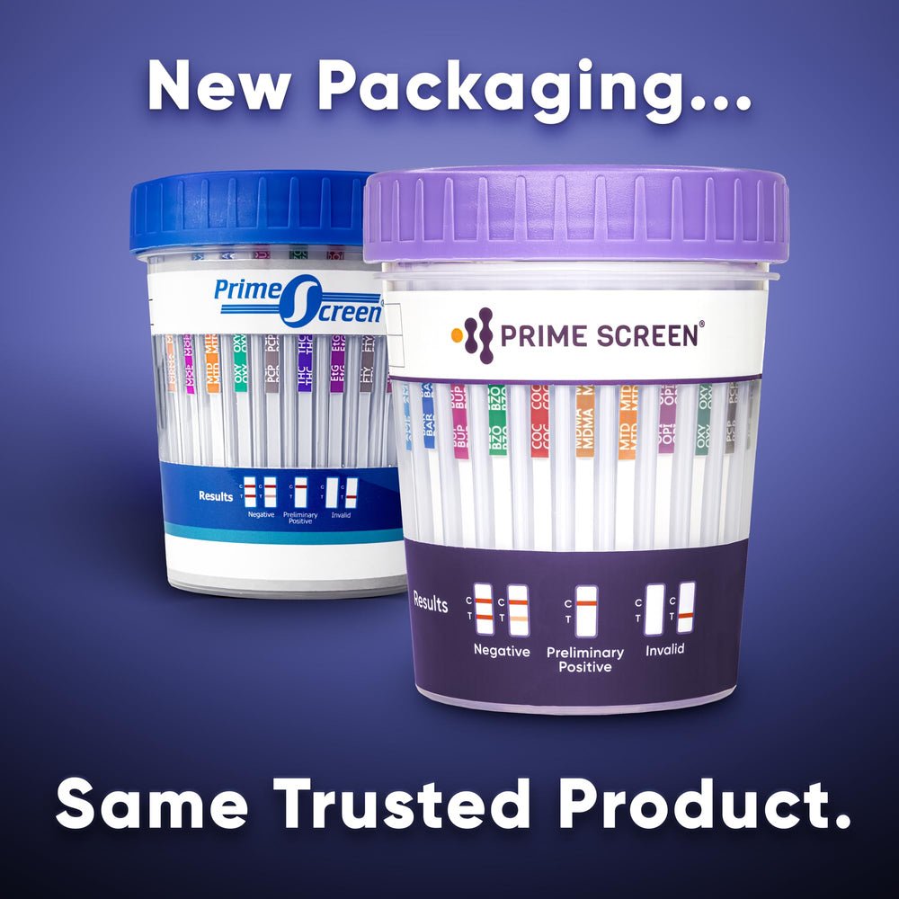 Prime Screen detects 12 substances for comprehensive testing.