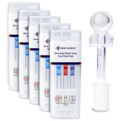 Prime Screen 5-panel saliva test kit for rapid multi-drug screening.