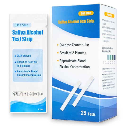 Prime Screen saliva test strip box for quick at-home alcohol checks.