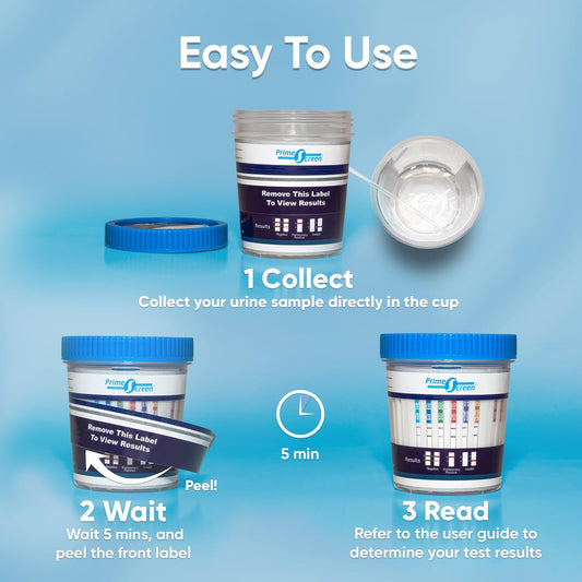 Prime Screen TCup easy read visual illustrates quick results for on-site decisions.