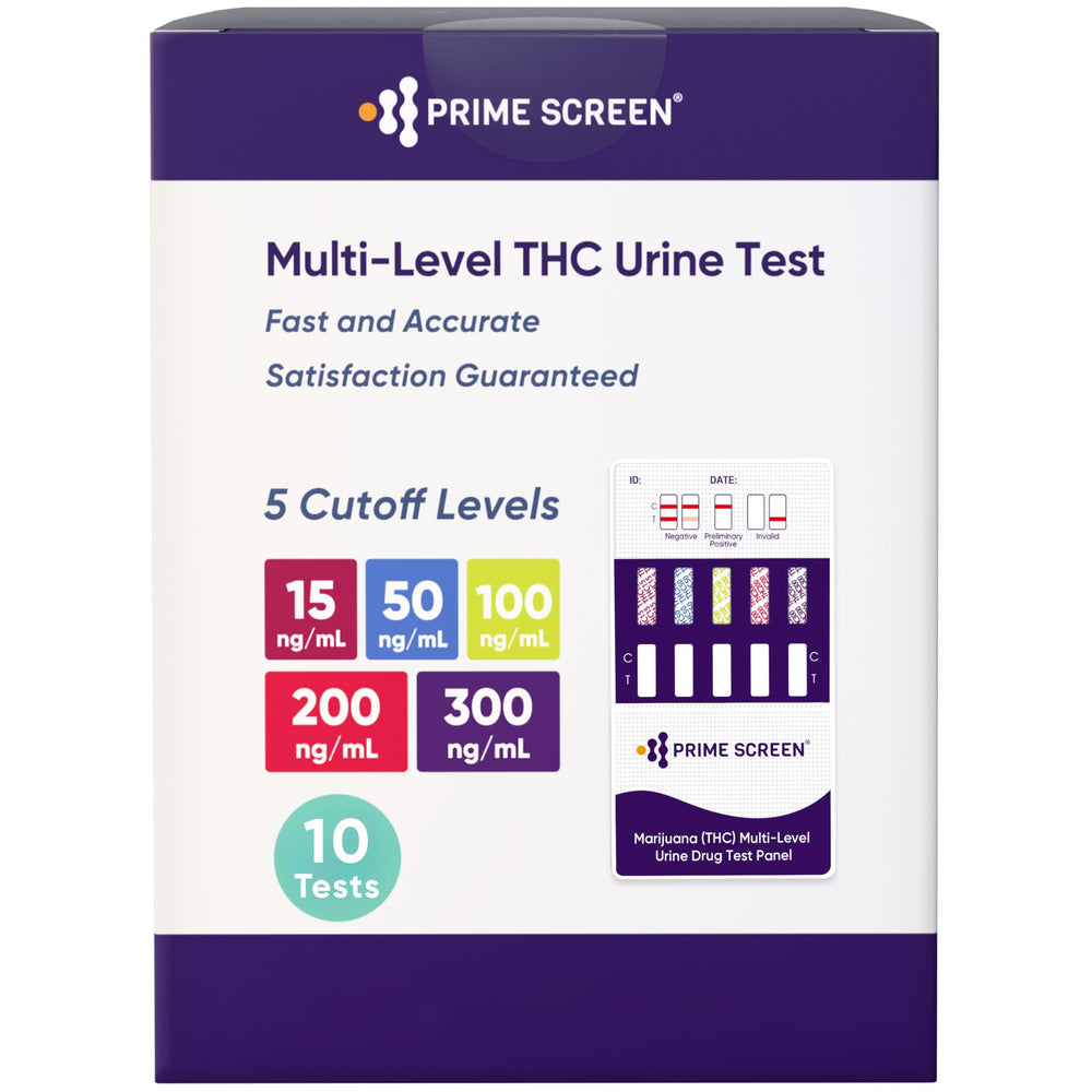 Prime Screen THC test kit dip test shows results in minutes for home privacy.