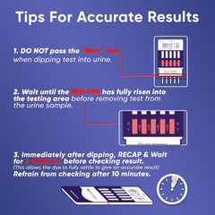 Prime Screen instruction card guiding users through simple, step-by-step testing.
