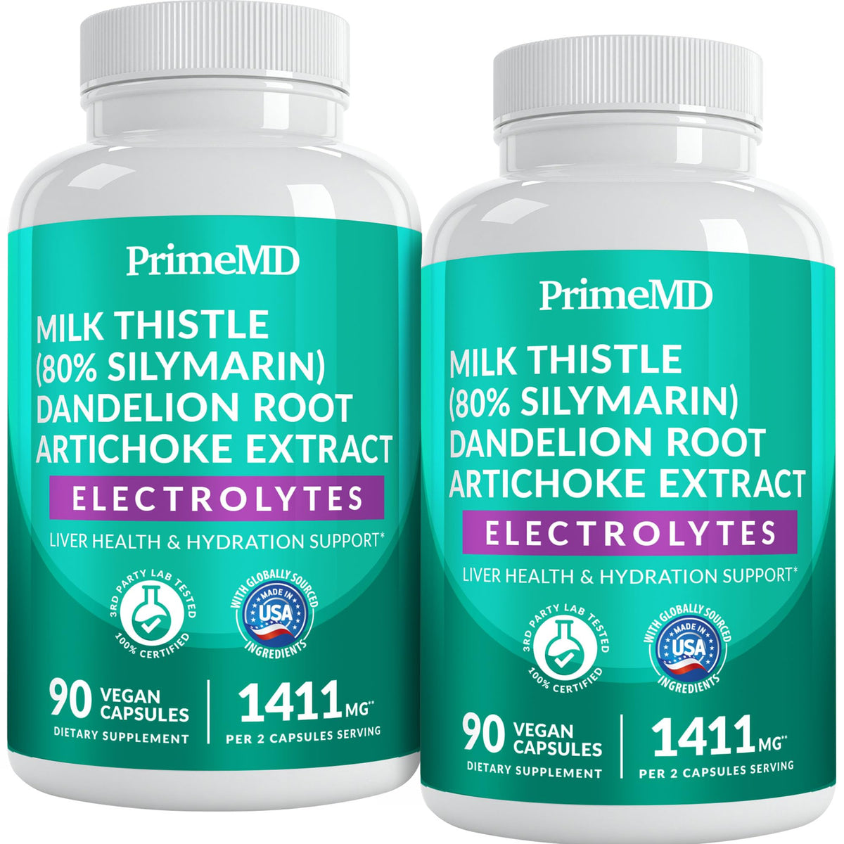 PrimeMD 22-in-1 liver support bottle on shelf for daily hydration and balance