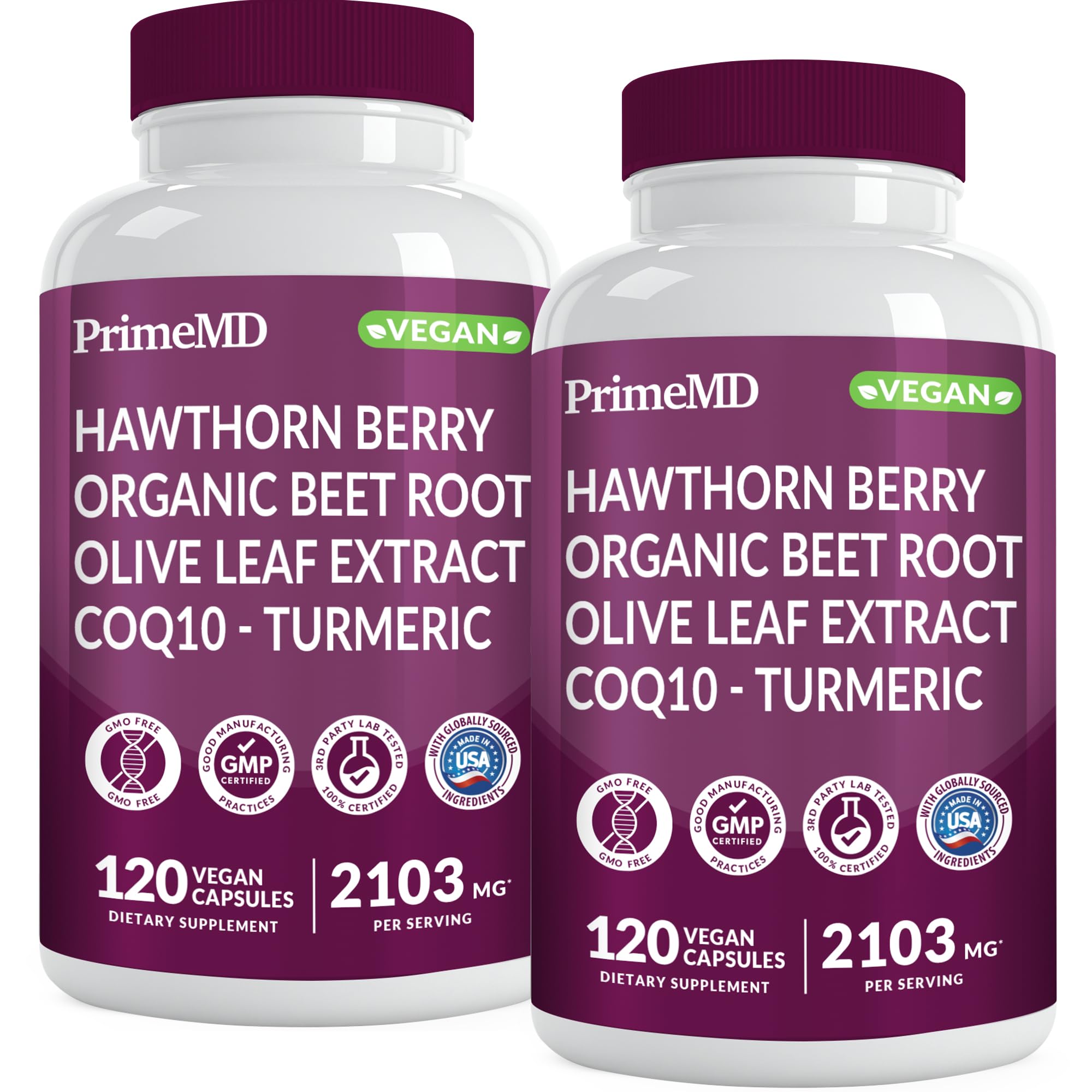 PrimeMD 26-in-1 Nitric Oxide bottle front view supports daily vitality and circulation.