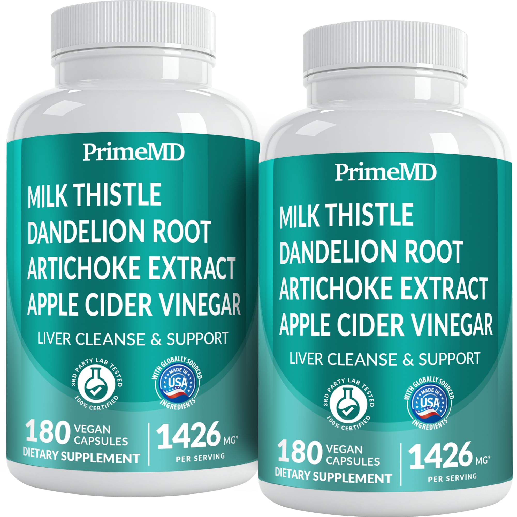 PrimeMD 32-in-1 Liver Support bottle keeping liver care on track.