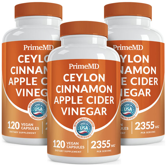 PrimeMD 5-in-1 Ceylon Cinnamon bottle front for daily wellness support.