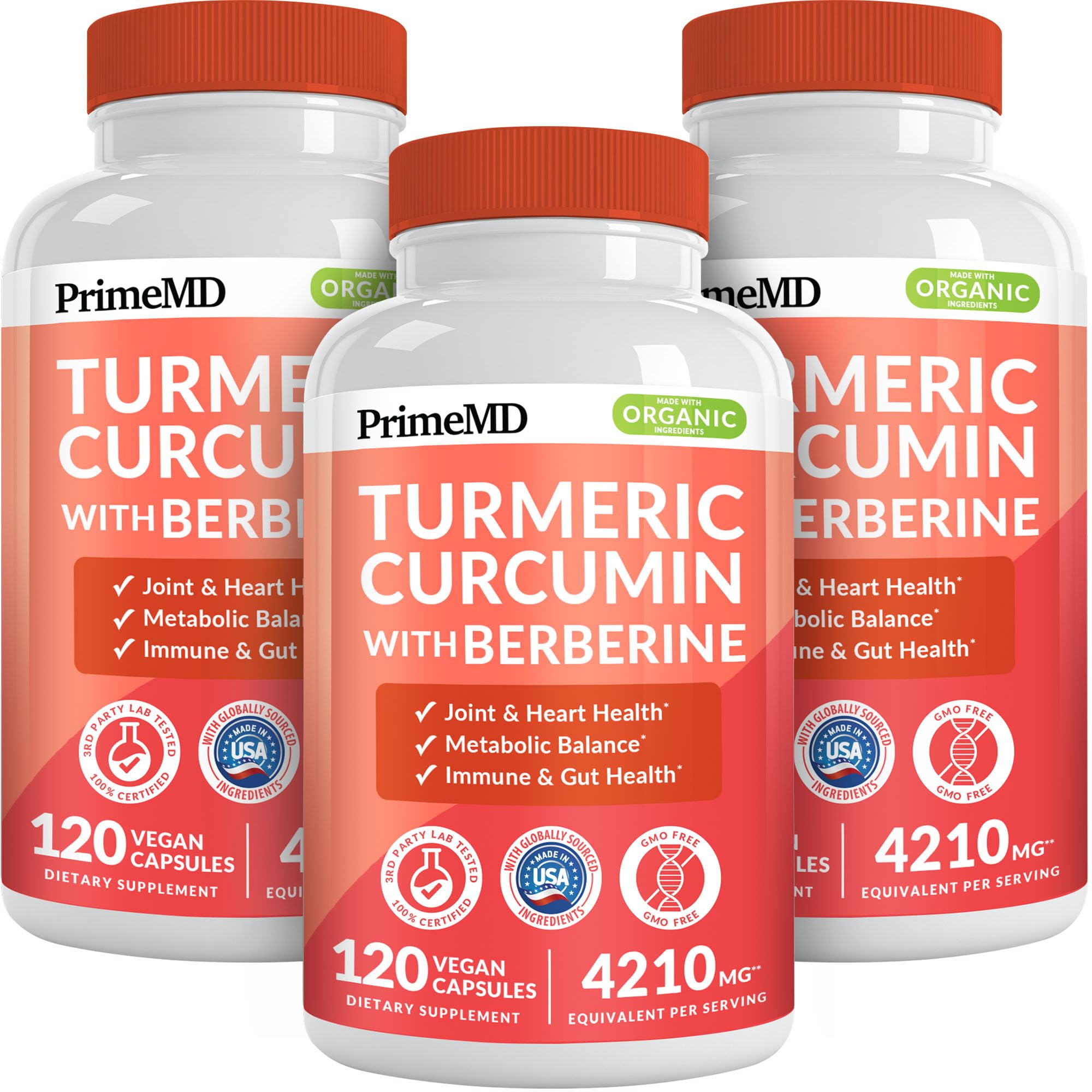 PrimeMD 5-in-1 turmeric bottle front supports daily wellness