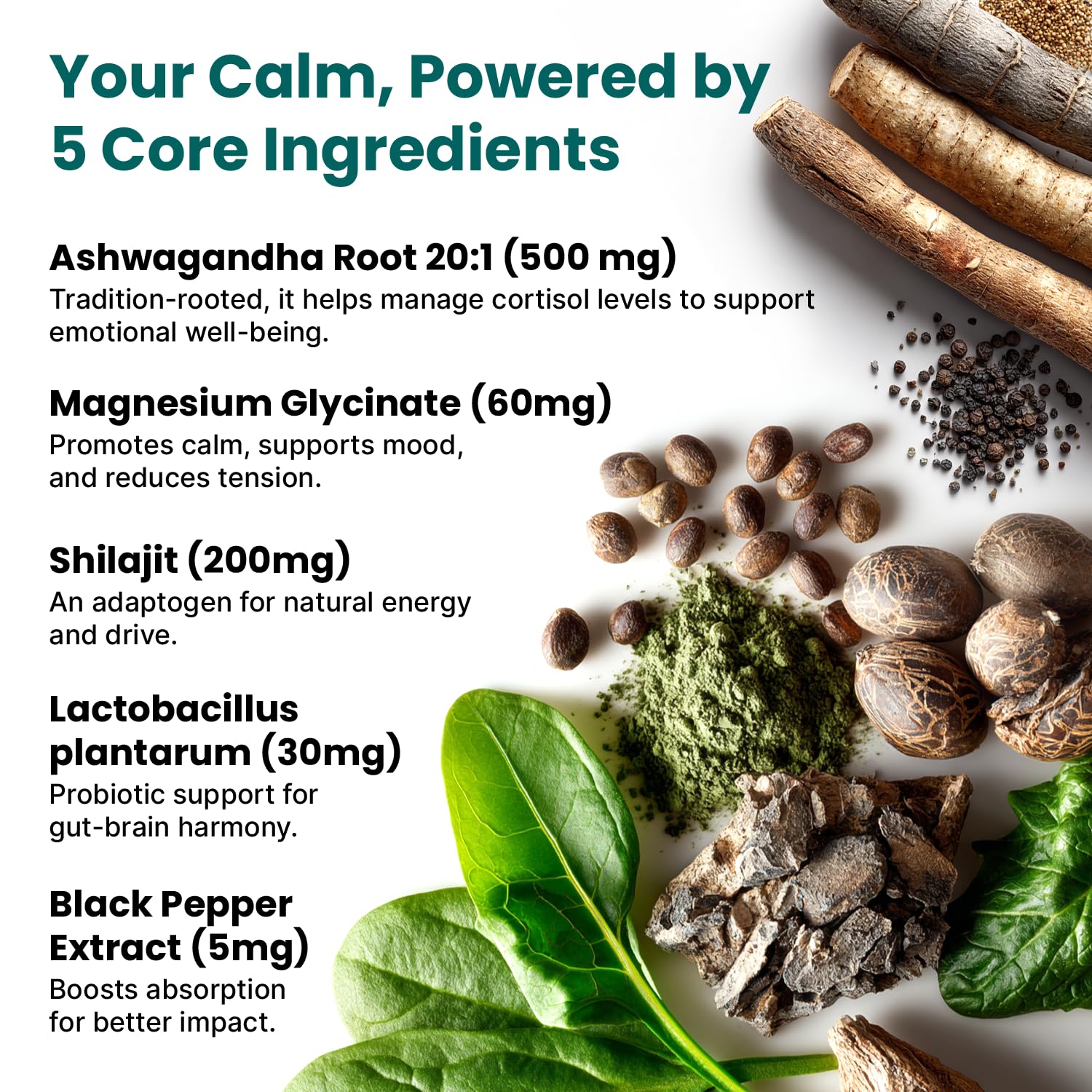 PrimeMD adrenal support with probiotics and black pepper enhances absorption.