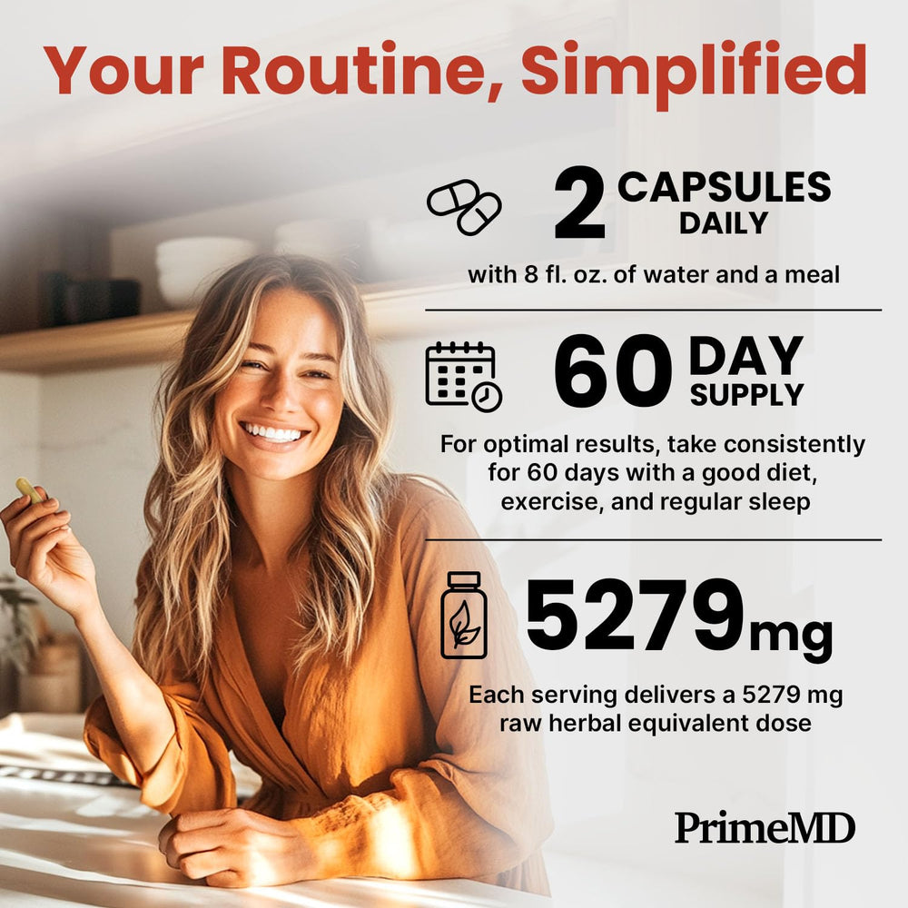 PrimeMD Black Pepper extract bottle shows absorption boost.