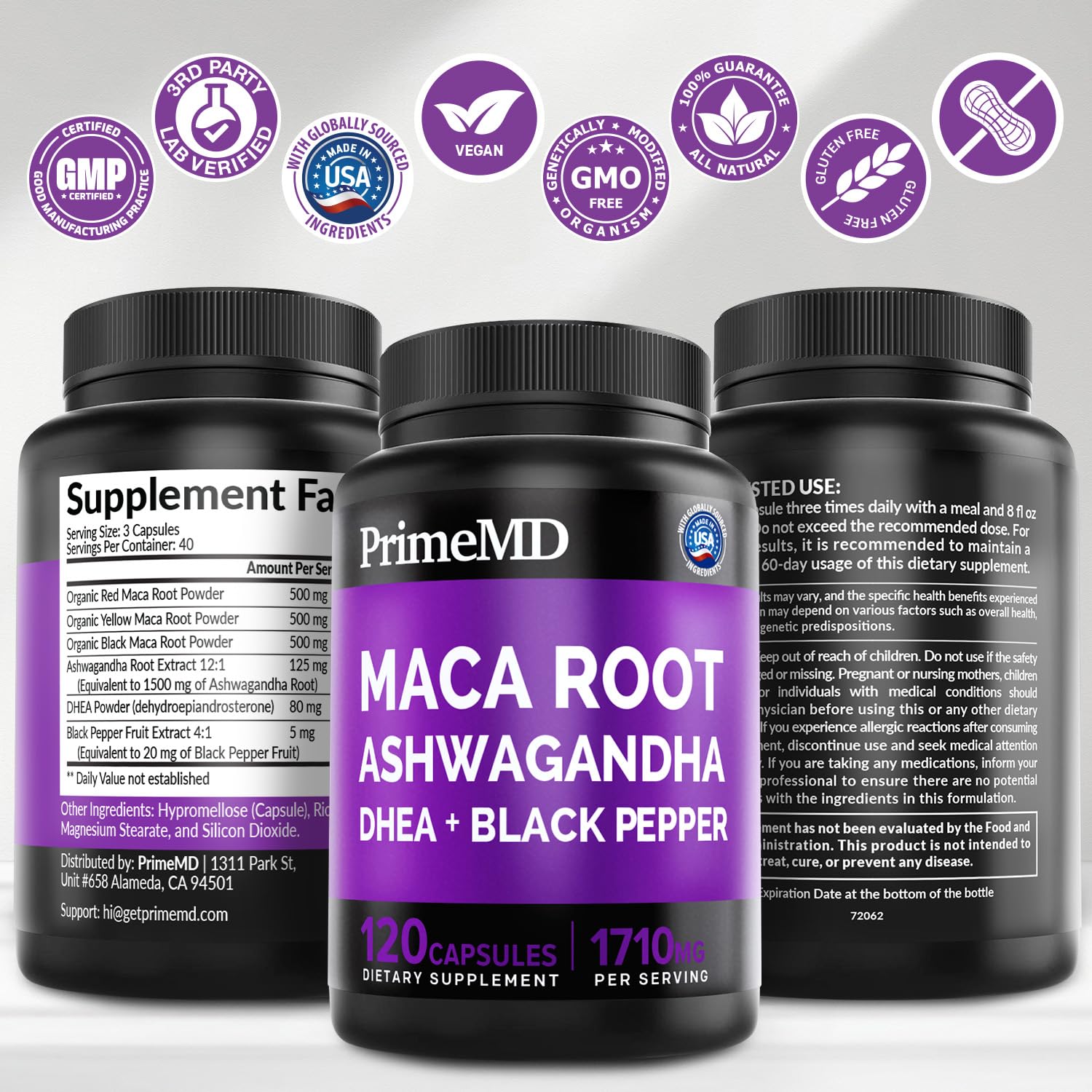 PrimeMD capsules close-up shows smooth texture and easy swallowing.