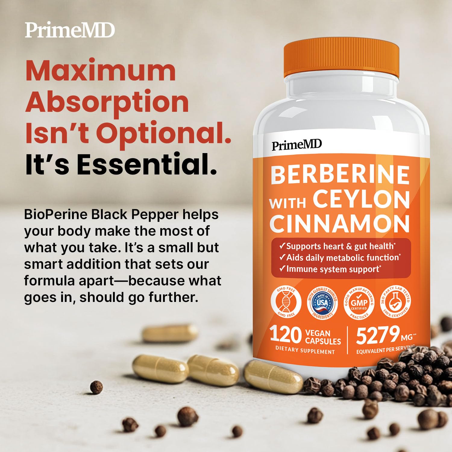 PrimeMD Dosing card reminding twice-daily with meals.