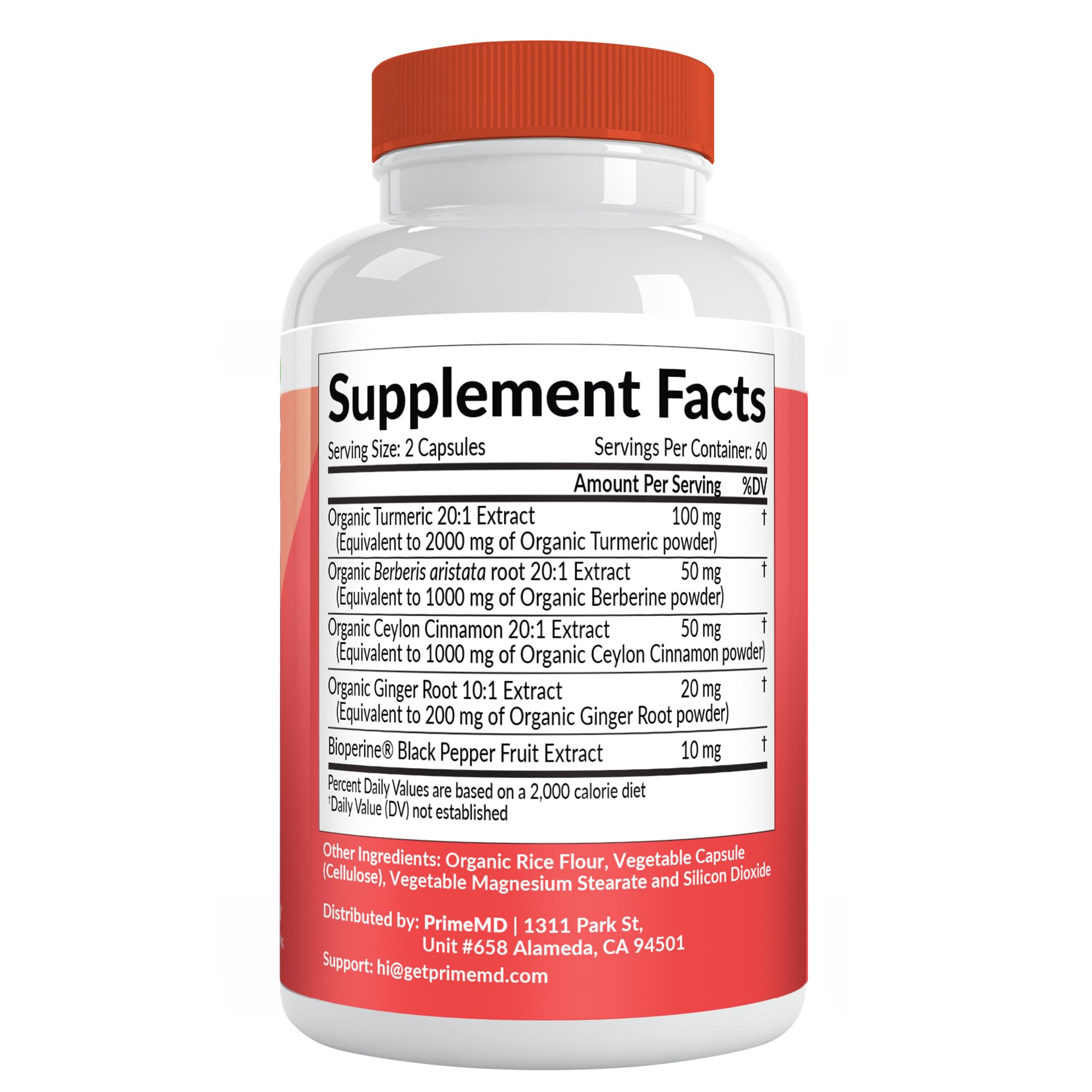 PrimeMD ginger root capsules close-up emphasizes digestion-friendly spice.