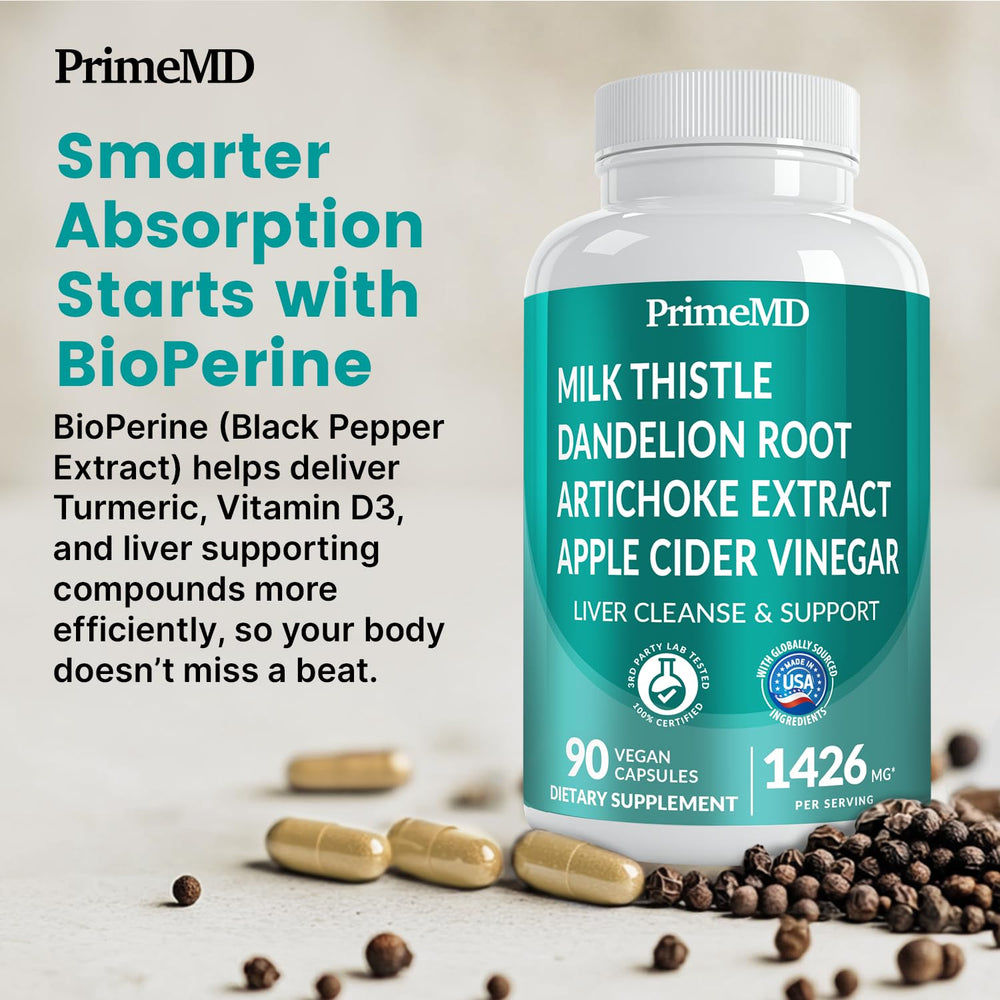 PrimeMD pack of 2 bottles, convenient for sustained liver support.