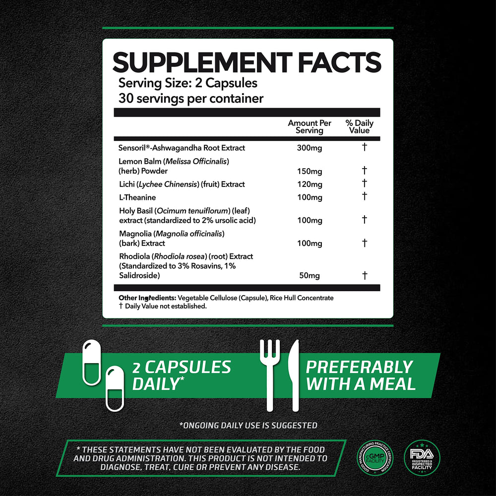 CortiSync label design emphasizes organic blend and adaptogens for balanced support.