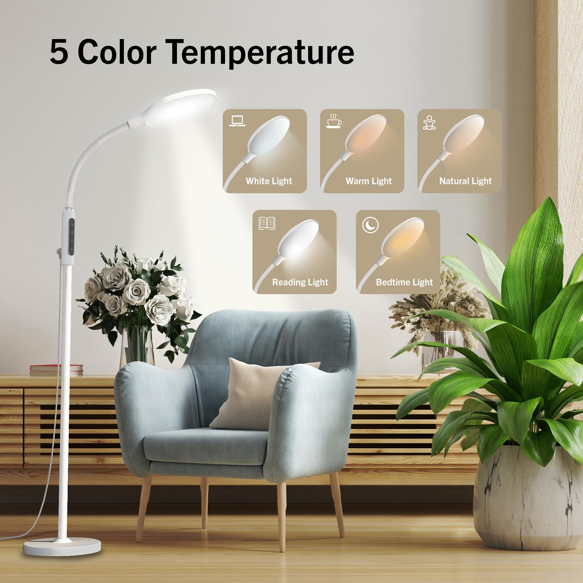PRIMETEK Light Lamp offers five color temperatures for tasks