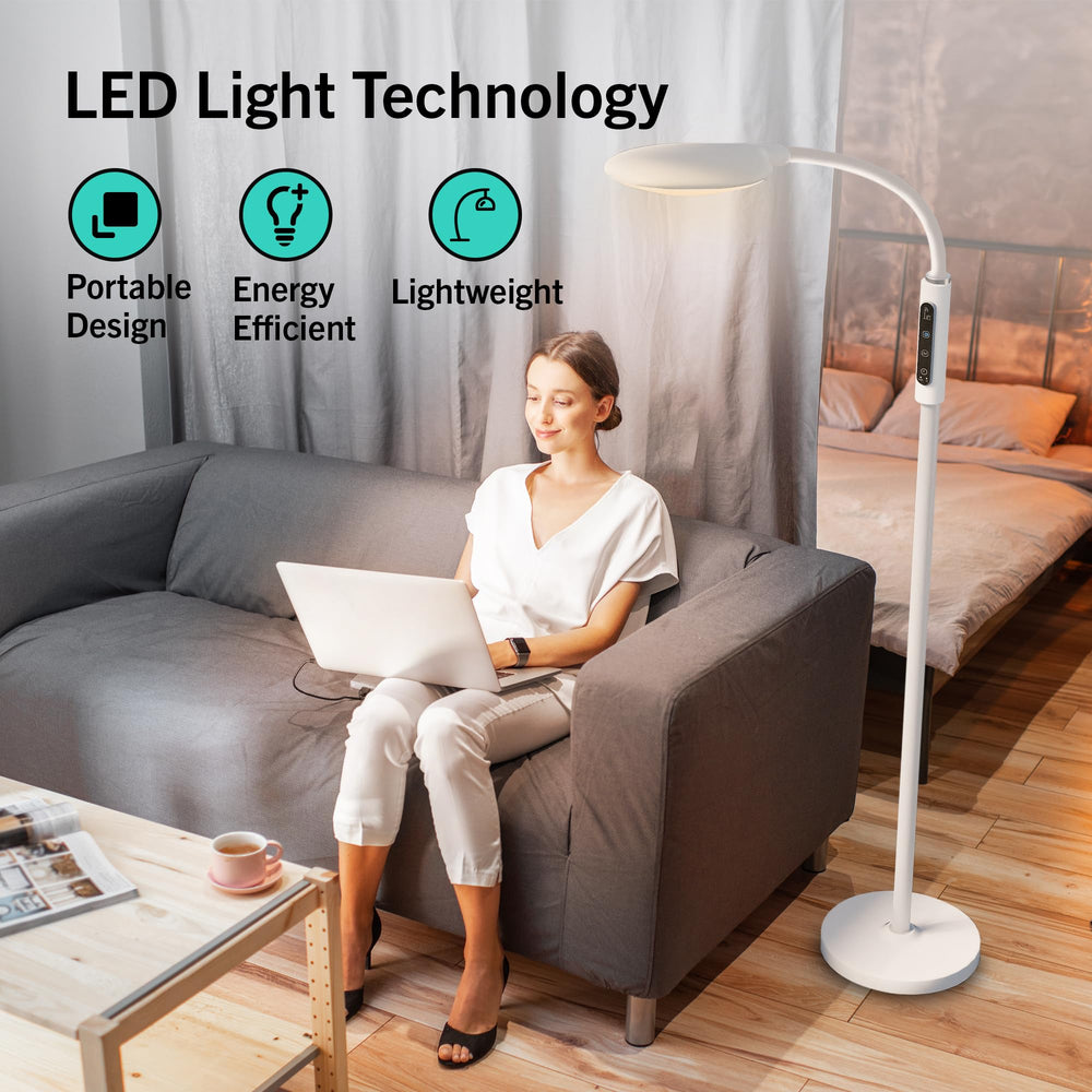 PRIMETEK Light Lamp featuring a touch screen for quick adjustments
