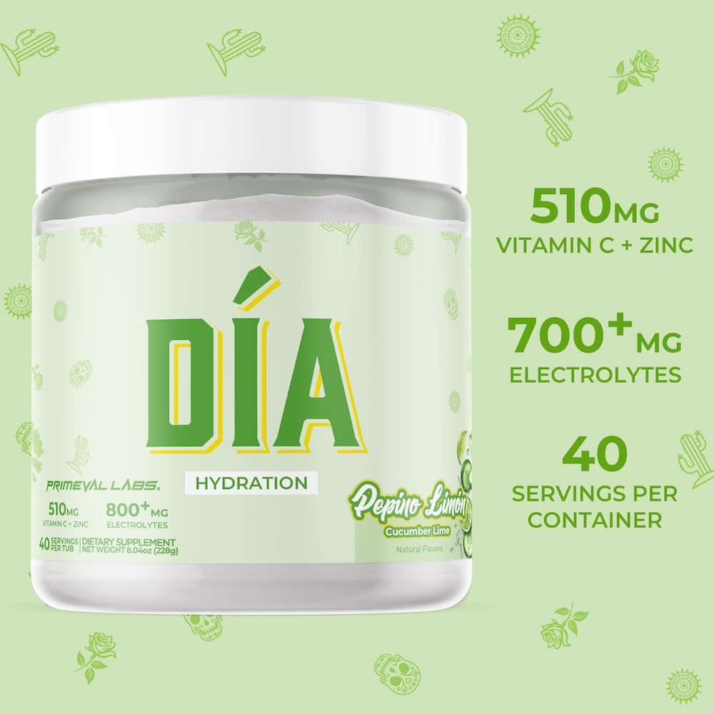 Primeval Labs DIA Hydration Pepino Limon dissolving in a cup for a smooth drink