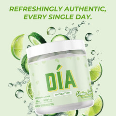 Primeval Labs DIA Hydration Pepino Limon glass ready to drink highlighting flavor