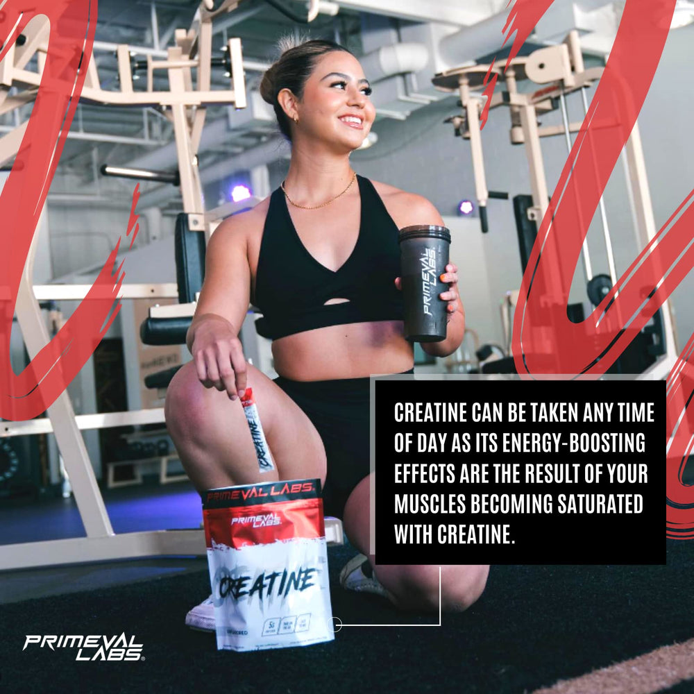 Primeval Labs 30 servings of clean creatine monohydrate for daily use.