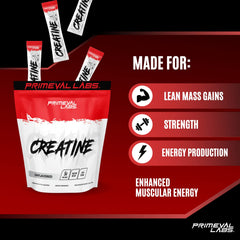 Primeval Labs creatine suits both men and women training hard.