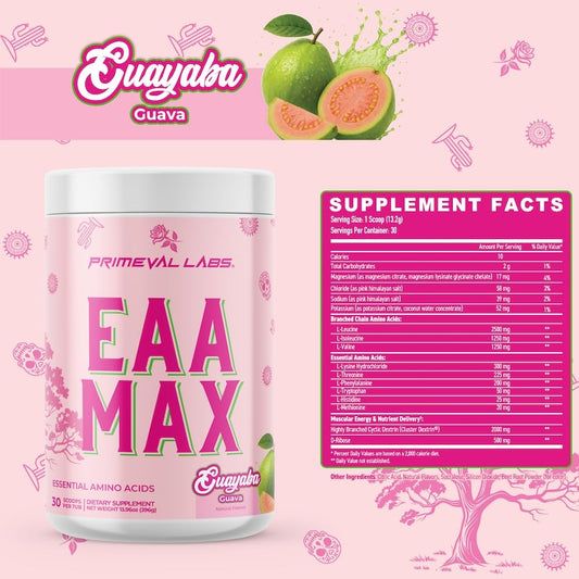 Primeval Labs EAA Max Energy powder scoop ready for mixing.
