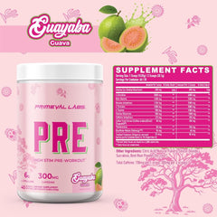 Primeval Labs PRE high-stim guayaba flavor captures tropical taste profile