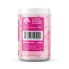 Primeval Labs PRE high-stim label closeup highlighting ingredients and flavor