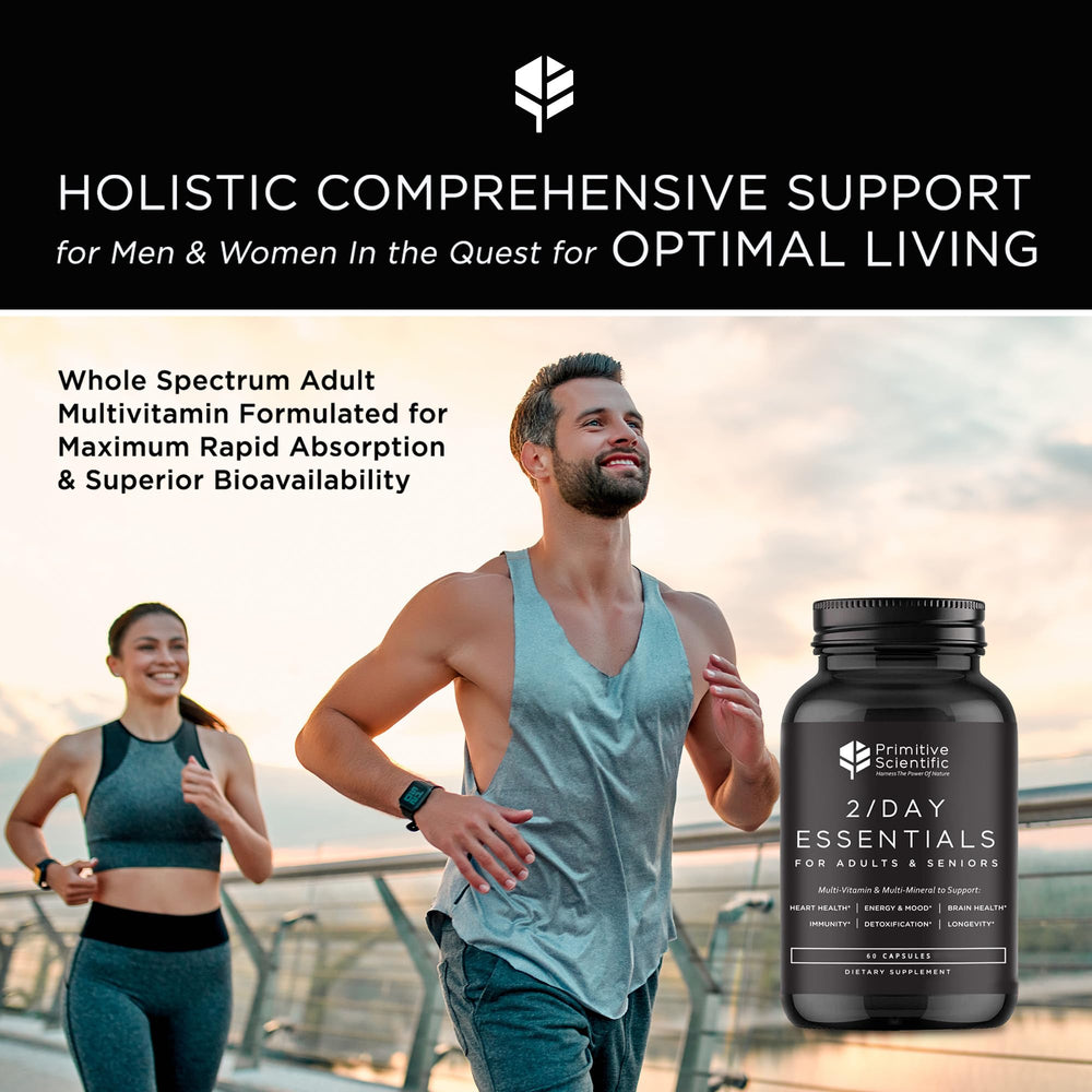 Primitive Scientific label closeup highlights the broad vitamin and mineral spectrum.